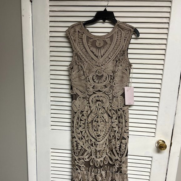 JS Collections Womens Mesh Soutache Semi-Formal Dress - Picture 1 of 6